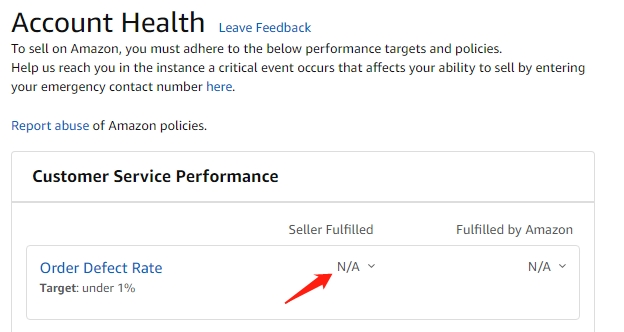 亚马逊账户绩效上