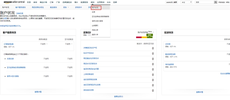 亚马逊账户绩效上