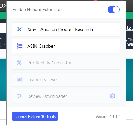 Helium10 插件使用