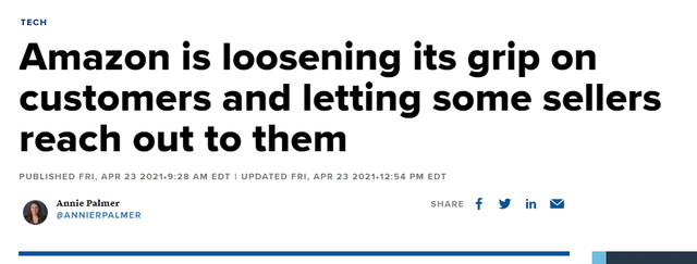 亚马逊被爆测试新功能，一改过去严守之风