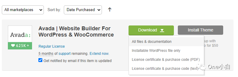 一个完整的Avada主题文件包都包含哪些内容?