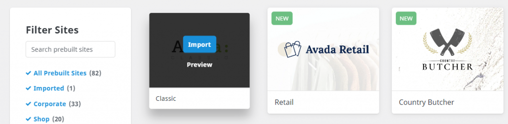 Avada主题后台操作界面及功能菜单用途概览