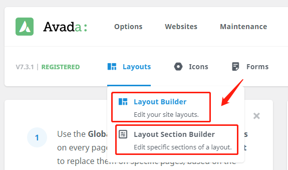 Avada主题后台操作界面及功能菜单用途概览