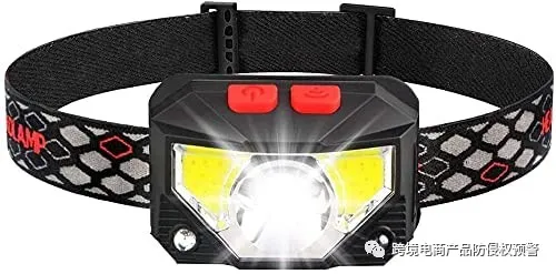 新品榜这款【头灯】在美亚站上的防侵权预警284