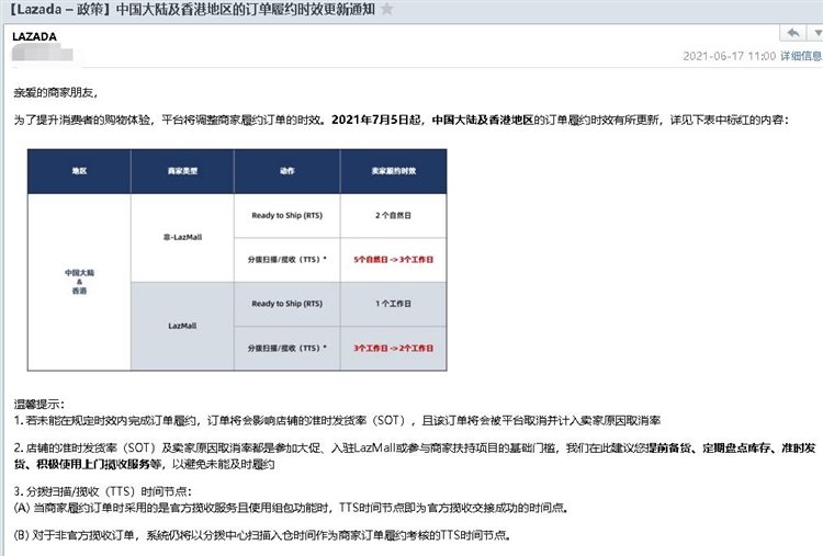 Lazada平台运营规则—6月物流发货新政策，逼退大批商家！
