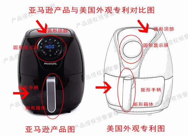 亚马逊爆款厨具--空气炸锅！在美国站的侵权风险评估！