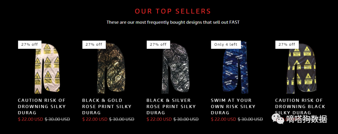 TikTok时尚单品“durag”头巾，成独立站POD热门商品