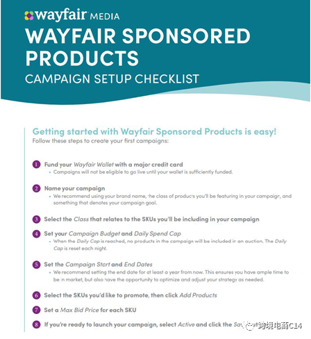 wayfair广告设置