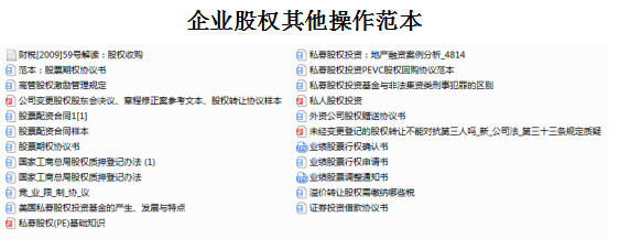 财务老板30年经验总结，115套股权设计及合同范本，都在这里了
