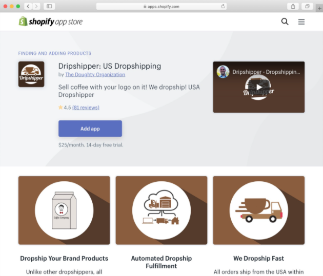 二零二一年10个最好Shopify drop shipping APP强烈推荐